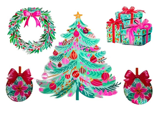 FFF. Lilly Pulitzer Inspired Element Sheet UVDTF