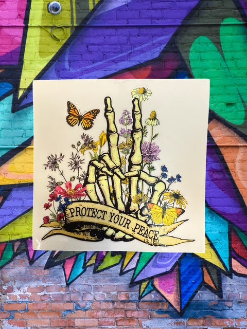 425. Protect Your Peace Skelly Decal