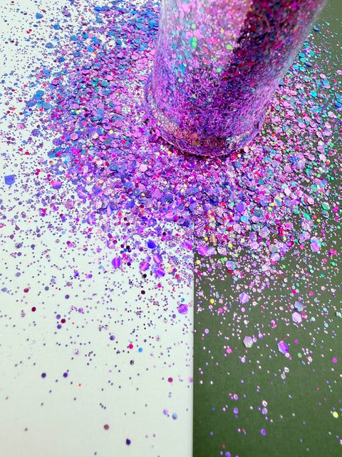 EXCLUSIVE MIX B- Purple Textured Color Shift Custom Mixed Chunky Glitter