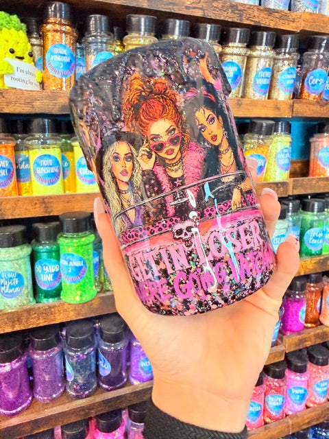 12OZ CLASSIC CAN KOOZIE- HOCUS POCUS- GET IN LOSERS- NOT RTS