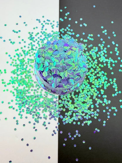 Dragon Theory- Teal Purple Color Shift Textured Chunky Glitter