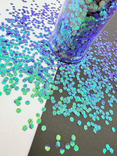 Dragon Theory- Teal Purple Color Shift Textured Chunky Glitter