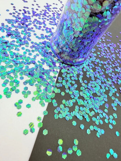 Dragon Theory- Teal Purple Color Shift Textured Chunky Glitter