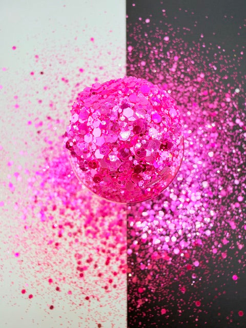 High Maintenance- Hot Pink Chrome Chunky Mixed Glitter