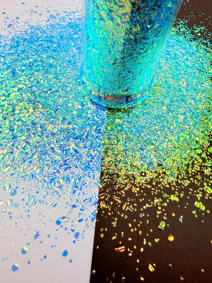 Private Island- Iridescent Teal Chunky Mixed Glitter