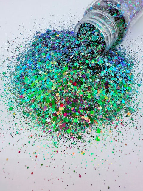 Charmed Forest - Green Purple Silver Color Shift Chunky Mixed Glitter 12-4
