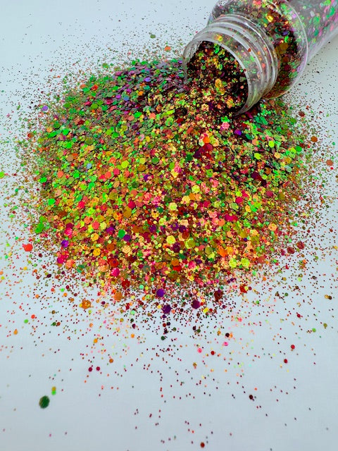 Celebration - Green Pink Purple Gold Color Shift Chunky Mixed Glitter 12-4