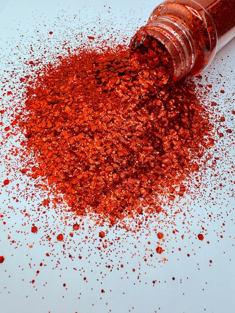 Bae Watch 2 - Red Metallic Textured Chunky Mixed Glitter 12-4