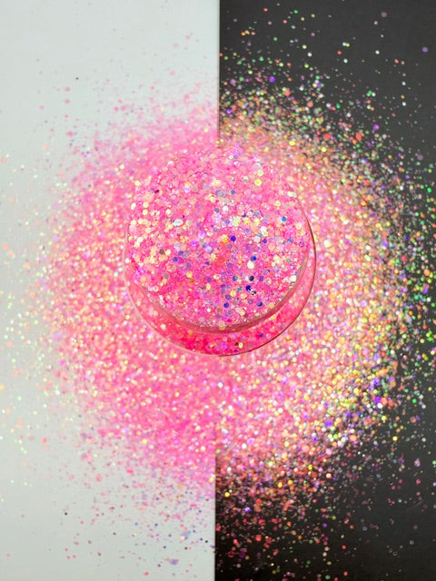1987- Pink Mini Chunky Custom Mixed Glitter 2-2