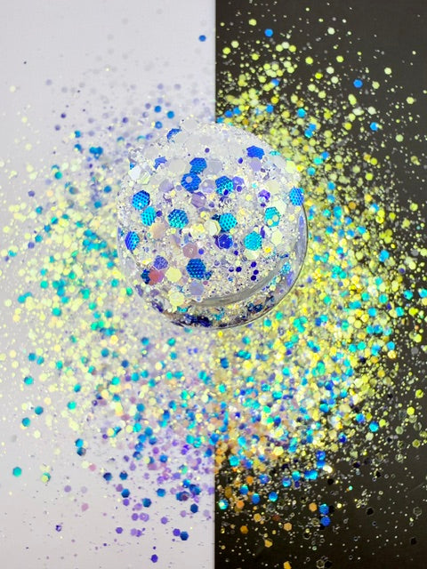 Glacier Moon - Mirror Texture Color Shift Custom Mixed Chunky Glitter 10-10