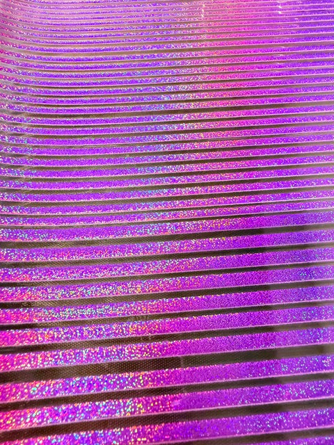 D. ELEMENT SHEET- Purple Holographic Glitter Strips
