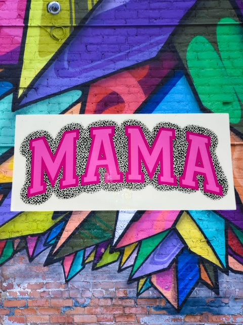 408. Mama Cow Print Pink UVDTF