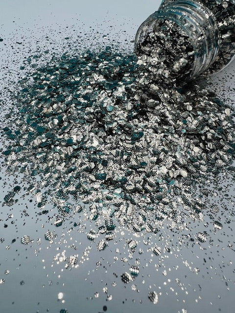 Silverado - Textured Silver Chunky Mixed Glitter 6-1