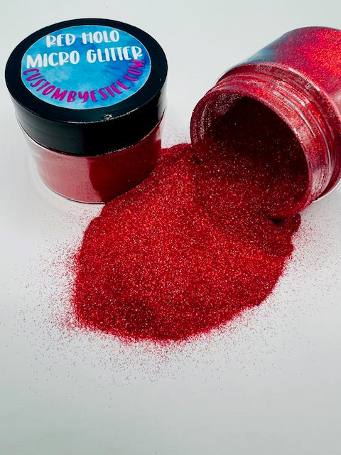 Red Holographic Micro Glitter 6-5