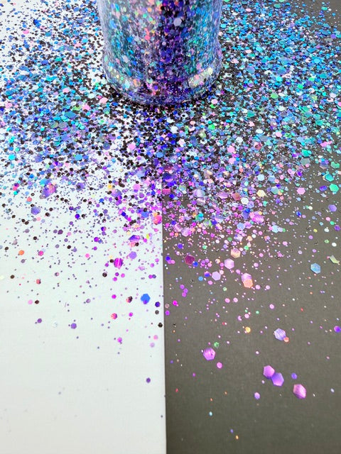 Alternate Universe- Purple Black Color Shift Textured Chunky Mixed Glitter