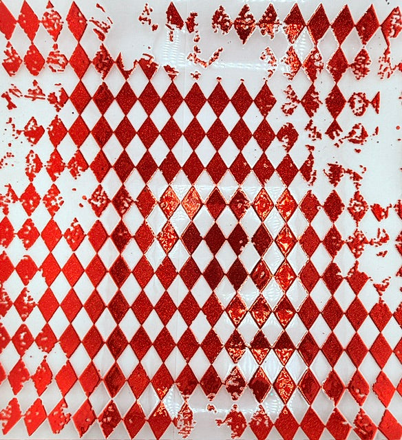 D25. ELEMENT SHEET- Distressed Red Sparkle Diamond