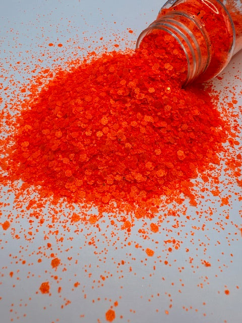 Tiki Beach- Orange Pearl Shimmer Chunky Mixed Glitter 4-4