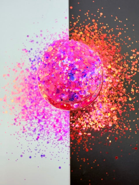 Fearless- Hot Pink Iridecent Color Shift Chunky Mixed Glitter