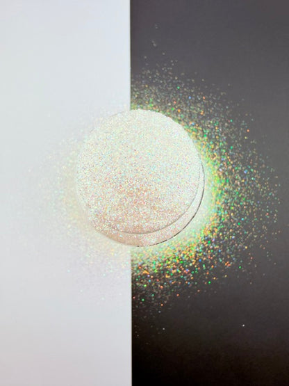 Nightfall- Iridescent White Rainbow Fine Glitter- BLUE/PURPLE GLOW
