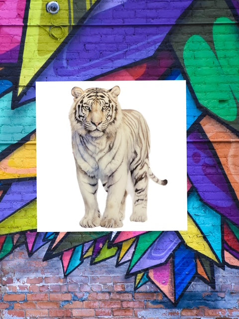 192. White Tiger Decal