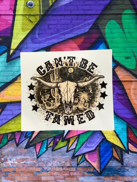 48. Can't Be Tamed Western Decal