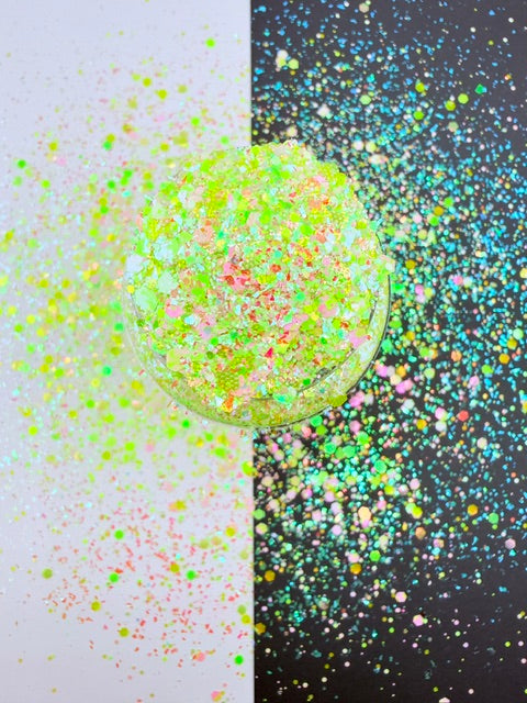 EXCLUSIVE MIX F- Yellow Pink Color Shift Textured Chunky Custom Mixed Glitter