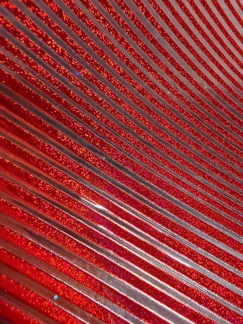 D38. ELEMENT SHEET-  Sparkle HOLOGRAPHIC Red Strips