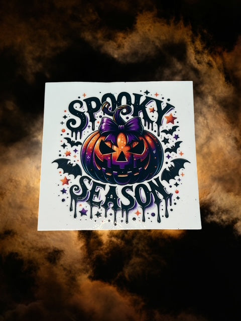 596. Spooky Season Black Purple Decal