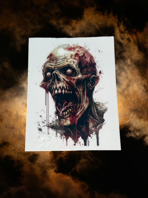 604. Zombie Face Decal