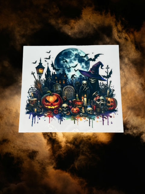 578. Halloween Scene Decal