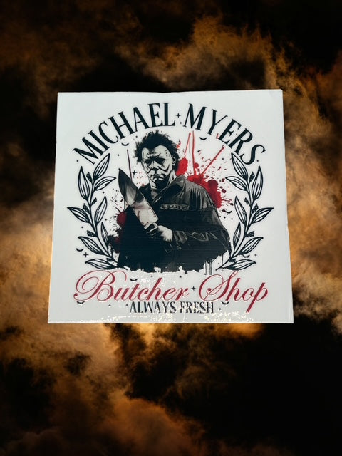 575. Michael Myers Butcher Shop Decal