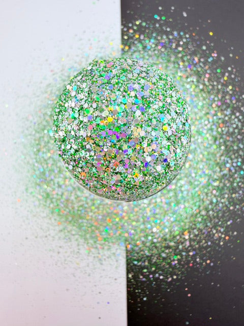 Holo Holly- Green Holographic Mini Chunky Mixed Glitter