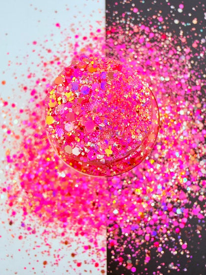 Pink Sugar- Pink on Pink Diamond Chunky Custom Mixed Glitter