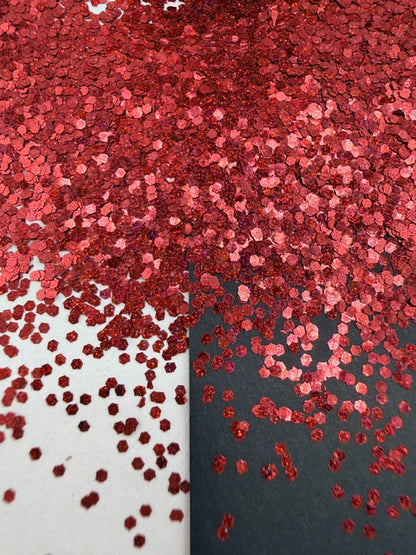 Merry & Bright- Mini Chunky True Red Sparkling Color Shift Glitter