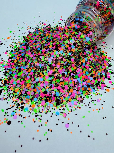 Lisa - Black Green Purple Pink Yellow Blue Green Matte Chunky Mixed Glitter 8-2