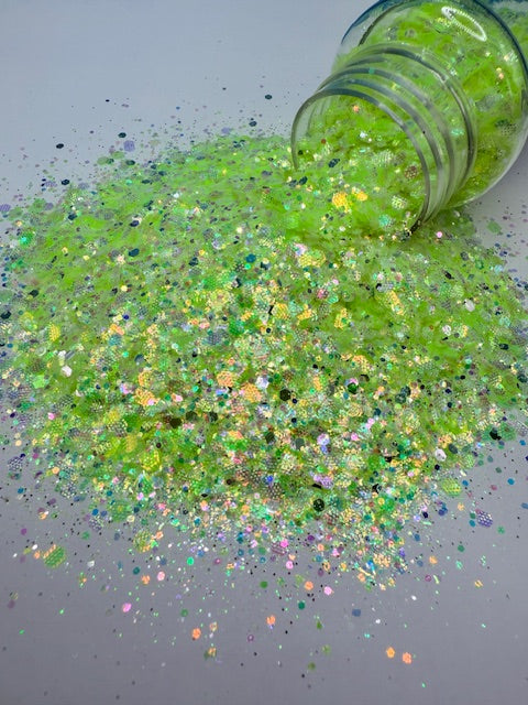 Mellow Yellow - Yellow Iridescent Textured Chunky Mixed Glitter 8-1