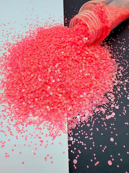 Himalayan Afterlight- Pink Holographic Chunky Mixed Glow in the Dark Glitter 8-4