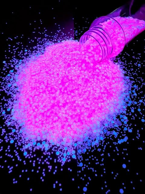 Himalayan Afterlight- Pink Holographic Chunky Mixed Glow in the Dark Glitter 8-4