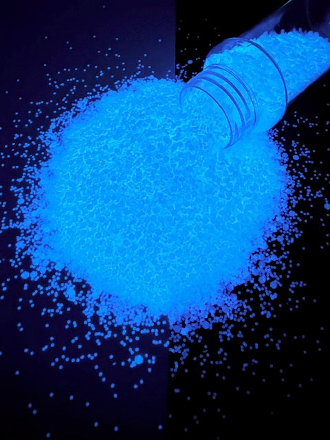Sky Afterlight- Blue Holographic Glow in the Dark Chunky Mixed Glitter 8-8
