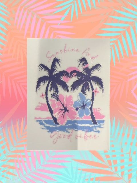 529. Sunshine and Good Vibes Decal