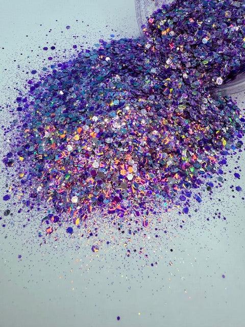 Emperor - Chunky Mixed Mirror Purple Glitter 9-5
