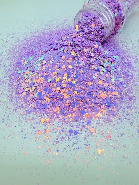 Lavender Blue- Purple Blue Color Shift Chunky Mixed Glitter 9-4
