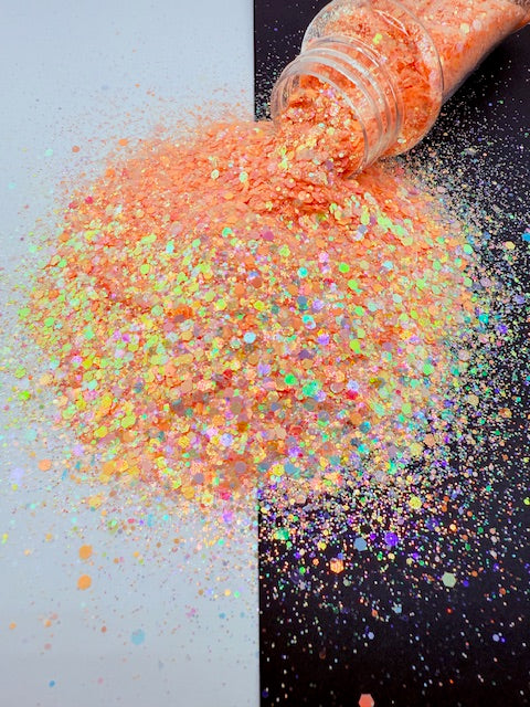 Apricot Fairy- Peach Opal Color Shift Chunky Mixed Glitter 12-8
