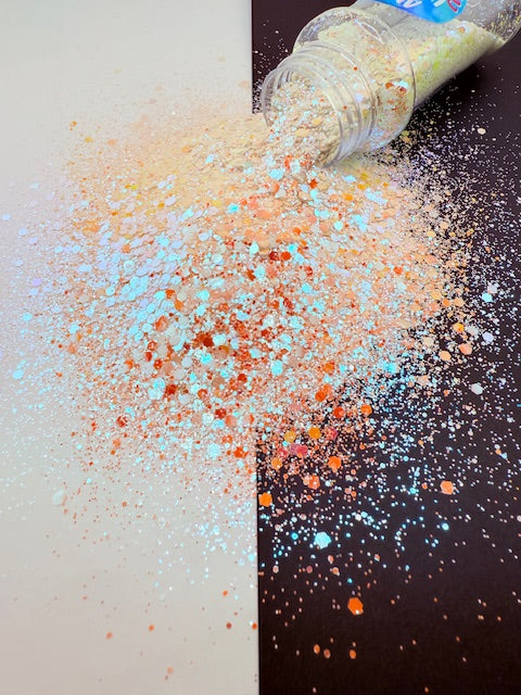 Angel Whisper- Orange Yellow White Super Color Shift Chunky Mixed Glitter 12-7