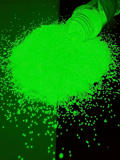 Radioactive Afterlight- Green Holographic Glow in the Dark Chunky Mixed Glitter 2-5