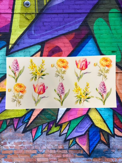 434. Spring Flowers Embellishment UVDTF