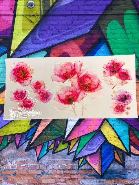 447. Pink Floral UVDTF