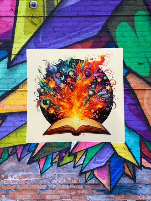 429. Imagination Book Decal