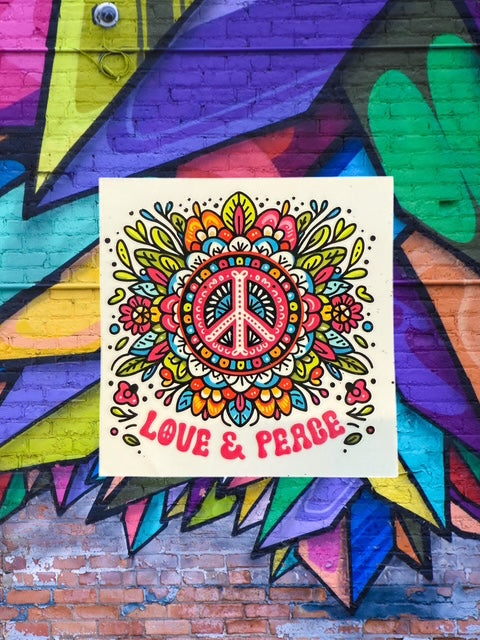 531. Love and Peace Decal