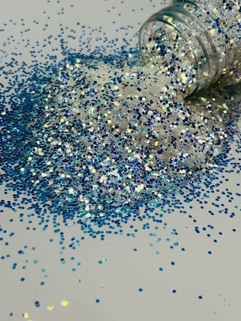 Gardenia 2 - White Opal Color Shift Mirrored Mini Chunky Glitter 1-3